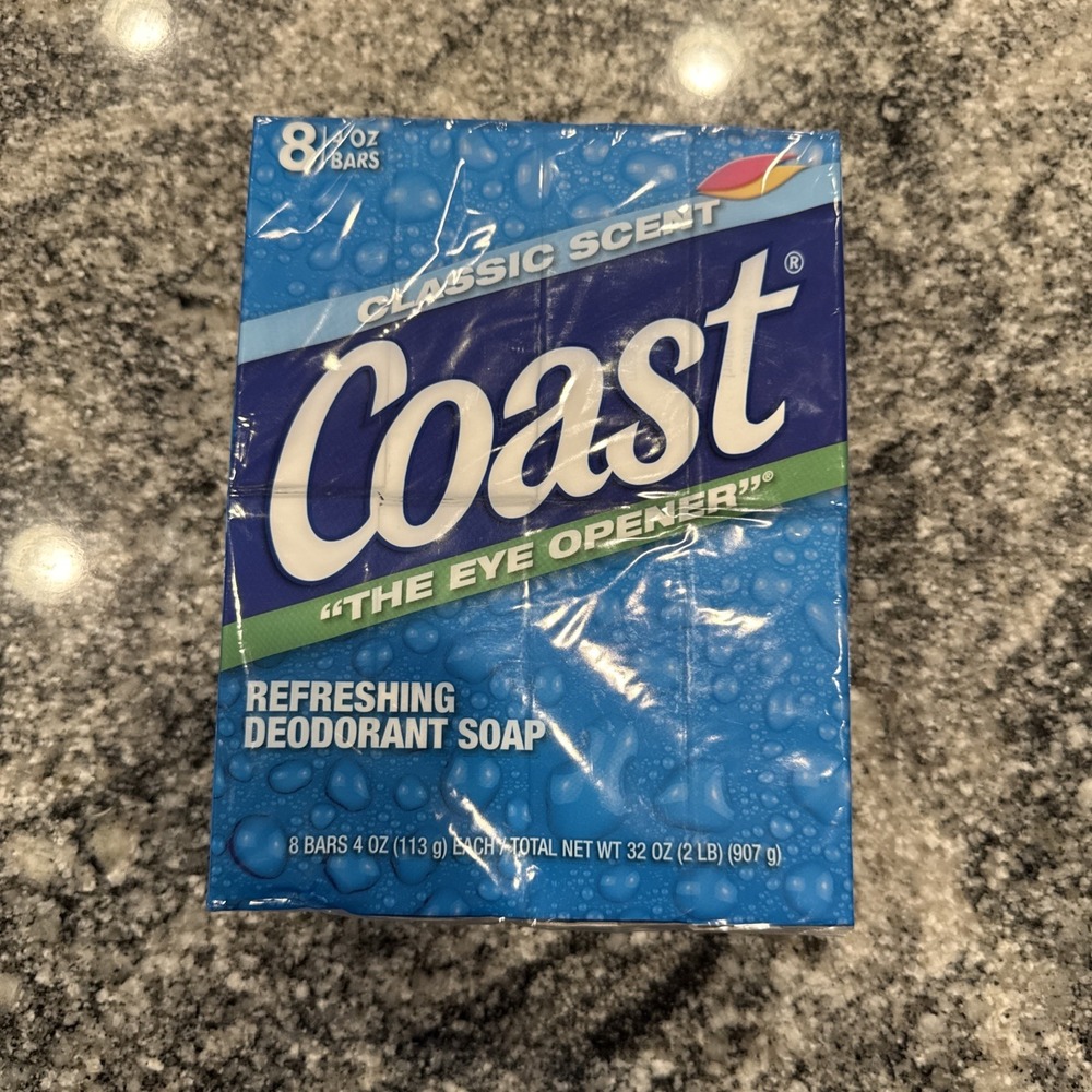 Refreshing Deodorant Soap - Classic Scent by Coast for Unisex - 8 x 4 oz Soap
